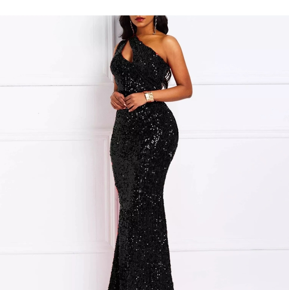 VERWIN Sequins Fashion Sleeveless Mermaid Women's Maxi Dress